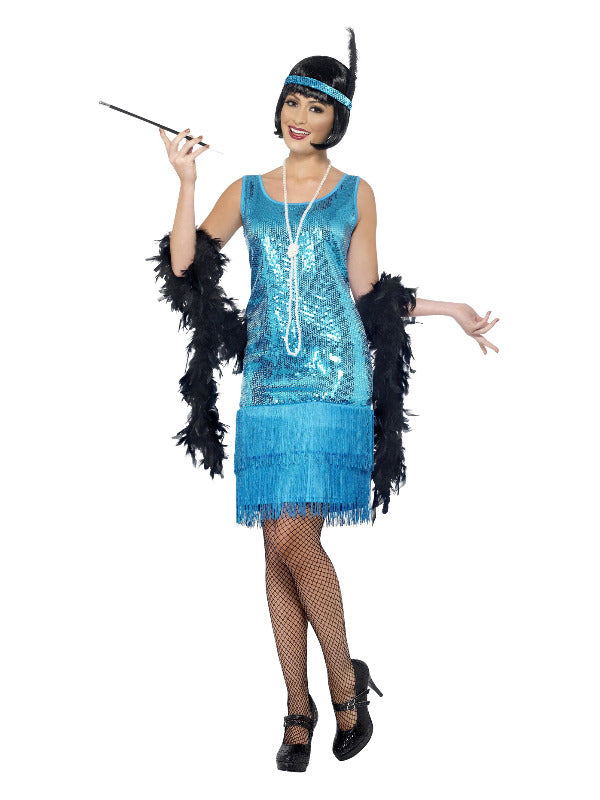 Flirty Flapper Costume, Teal