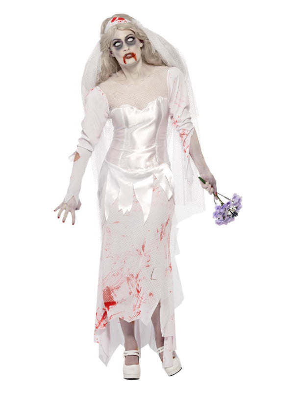 Till Death Do Us Part Zombie Bride Costume, White