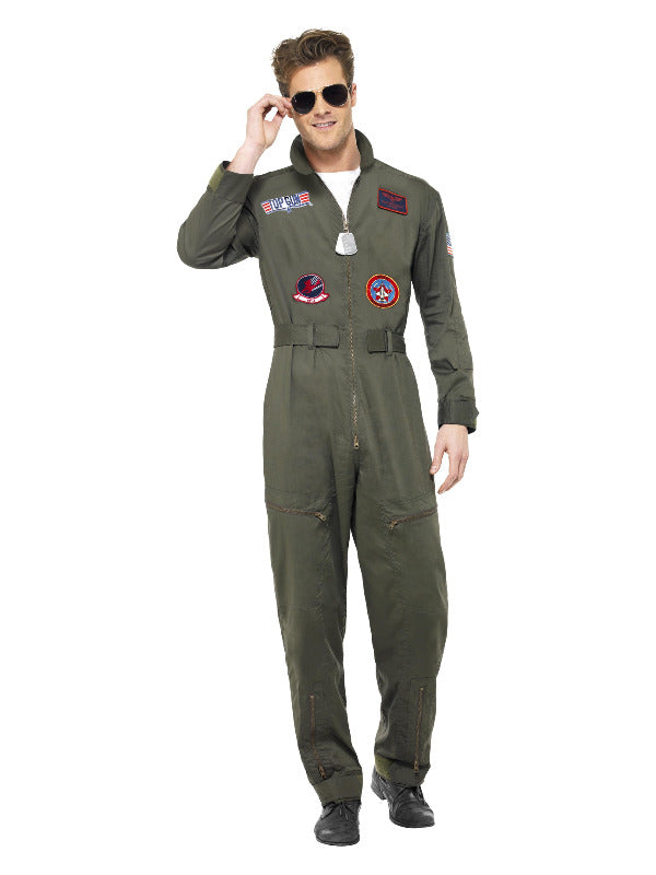 Top Gun Deluxe Male Costume, Green