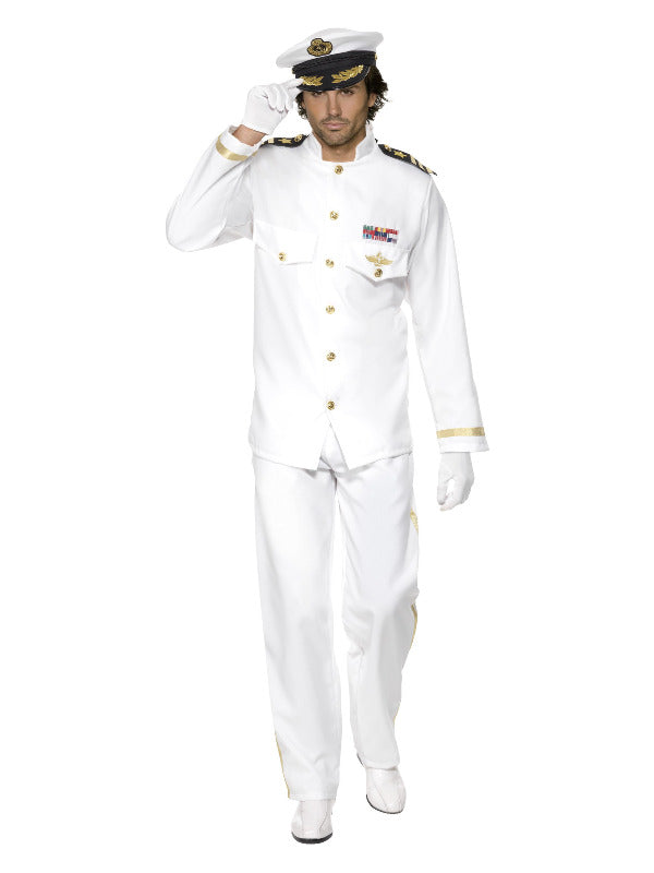 Deluxe Captain Costume, White