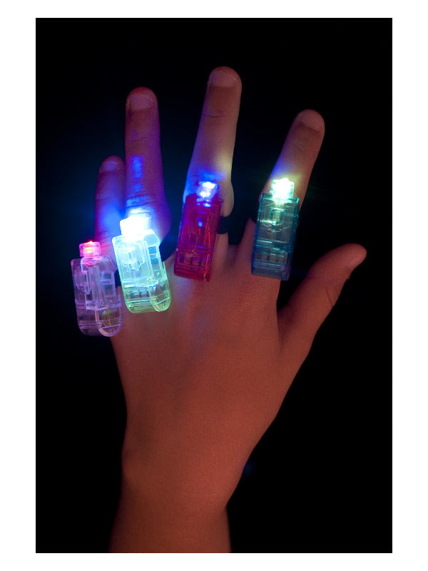 Multi Colour, Multi Flashing Finger Lights x 4 Assorted