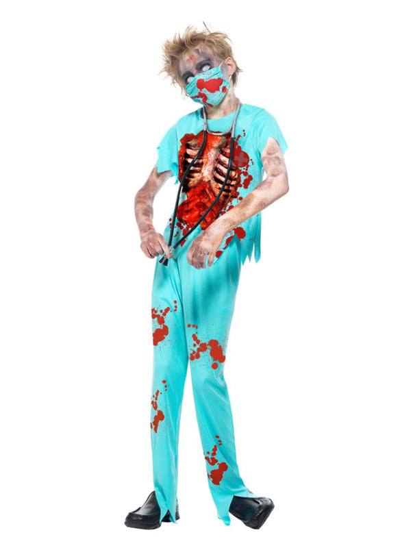 Zombie Surgeon Costume, Blue