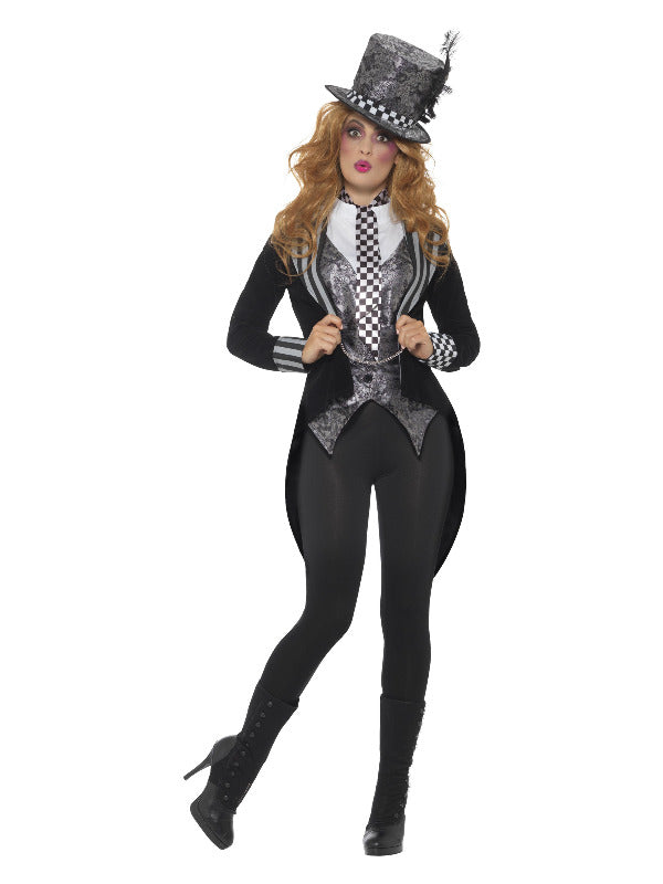 Deluxe Dark Miss Hatter Costume, Black