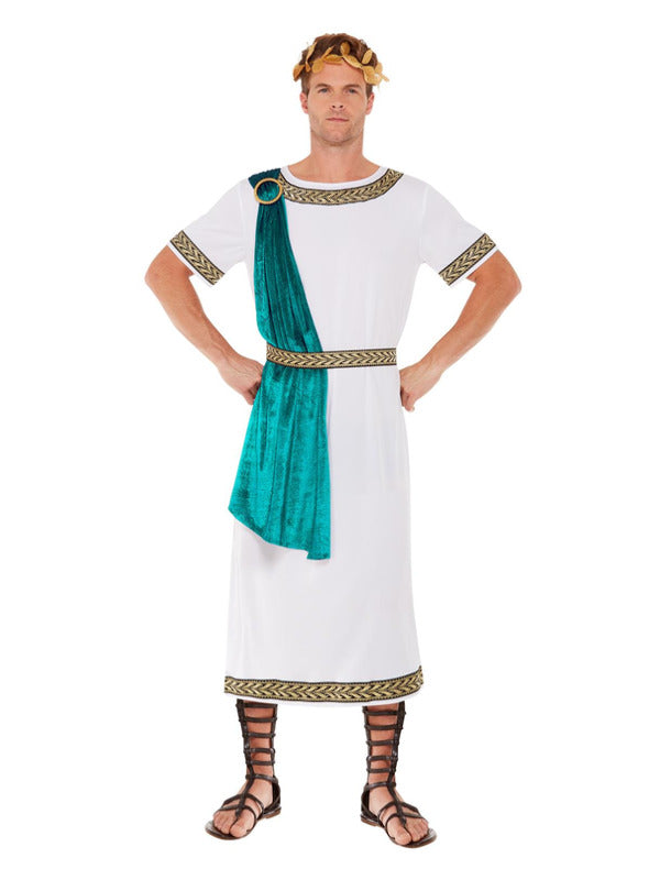 Deluxe Roman Empire Emperor Toga Costume, White